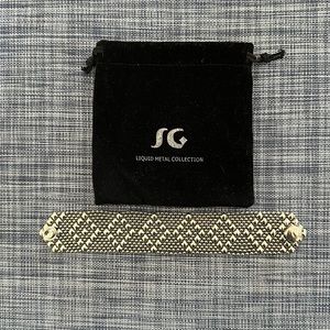 SG Liquid Metal chrome finish bracelet by Sergio Gutierrez sz 7